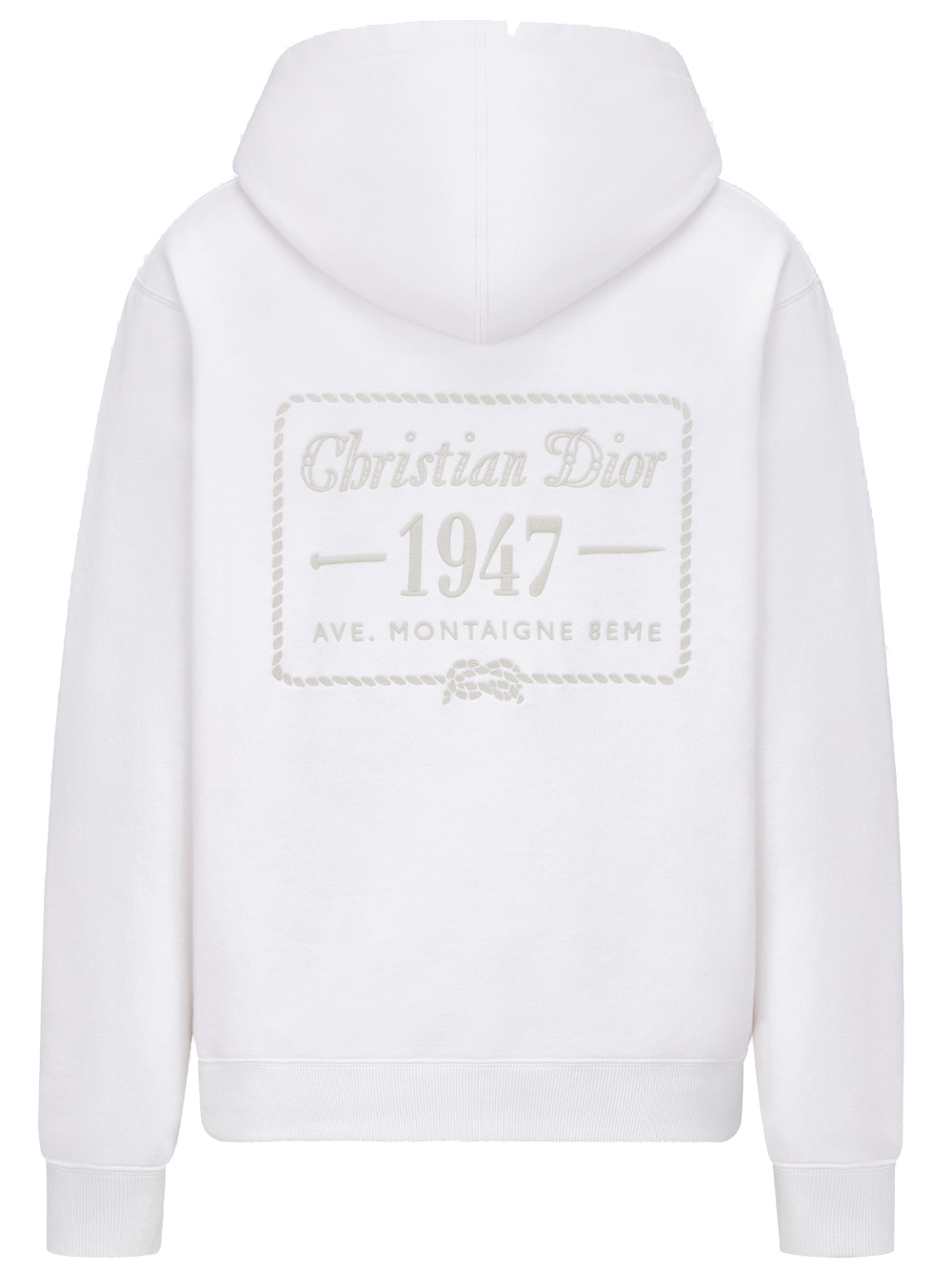 Christian Dior Atelier Hooded Sweatshirt White Organic Cotton Fleece DIOR FI #3 Christian Dior Atelier Hooded Sweatshirt White Organic Cotton Fleece DIOR FI